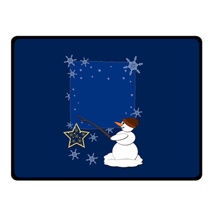 Snowman Two Sides Fleece Blanket (Small)