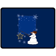 Snowman Two Sides Fleece Blanket (large) by 2607694c