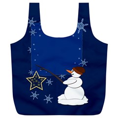 Snowman Full Print Recycle Bag (xl)