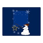 Snowman Two Sides Premium Plush Fleece Blanket (Mini) 35 x27  Blanket Front