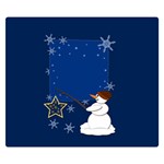 Snowman Two Sides Premium Plush Fleece Blanket (Kids Size) 50 x40  Blanket Front