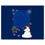 Snowman Two Sides Premium Plush Fleece Blanket (Teen Size) 60 x50  Blanket Front