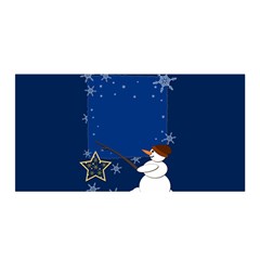 Snowman Satin Wrap 35  X 70 