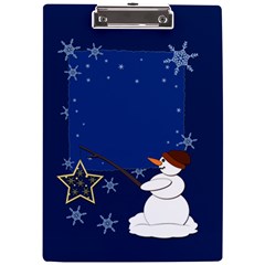 Snowman A4 Acrylic Clipboard by 2607694c