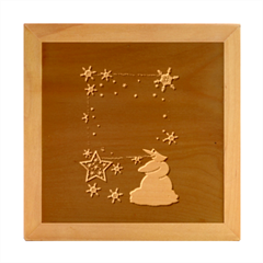 Snowman Wood Photo Frame Cube