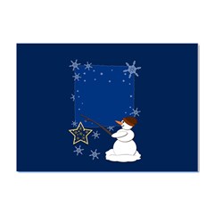 Snowman Crystal Sticker (a4)