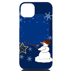 Snowman Iphone 14 Plus Black Uv Print Case