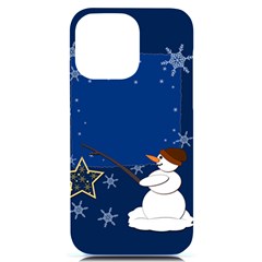 Snowman Iphone 14 Pro Max Black Uv Print Case