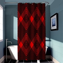 Muster Rot Schwarz Shower Curtain 36  X 72  (stall)  by 2607694c