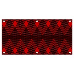 Muster Rot Schwarz Banner And Sign 4  X 2  by 2607694c