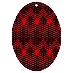 Muster Rot Schwarz Uv Print Acrylic Ornament Oval by 2607694c