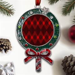 Muster Rot Schwarz Metal X mas Lollipop With Crystal Ornament by 2607694c