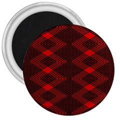 Pattern Black Red 3  Magnets by 2607694c