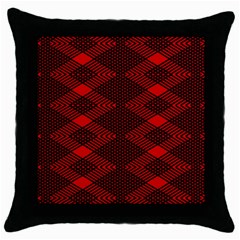 Pattern Black Red Throw Pillow Case (black) by 2607694c