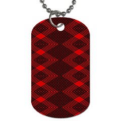 Pattern Black Red Dog Tag (one Side) by 2607694c