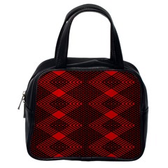 Pattern Black Red Classic Handbag (one Side) by 2607694c