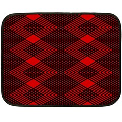 Pattern Black Red Two Sides Fleece Blanket (mini) by 2607694c