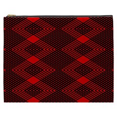 Pattern Black Red Cosmetic Bag (xxxl) by 2607694c