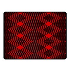 Pattern Black Red Two Sides Fleece Blanket (small) by 2607694c