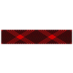 Pattern Black Red Small Premium Plush Fleece Scarf