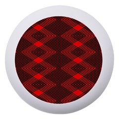 Pattern Black Red Dento Box With Mirror