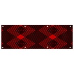 pattern black red Banner and Sign 9  x 3  Front