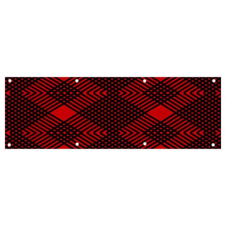 pattern black red Banner and Sign 9  x 3 