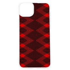 Pattern Black Red Iphone 15 Pro Tpu Uv Print Case