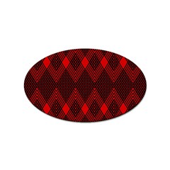 Pattern Red Black, Sticker Oval (10 Pack) by 2607694c