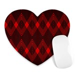 pattern red black, Heart Mousepad Front