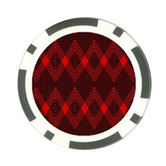 Pattern Red Black, Poker Chip Card Guard by 2607694c