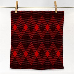 Pattern Red Black, Face Towel by 2607694c