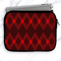 Pattern Red Black, Apple Ipad 2/3/4 Zipper Cases by 2607694c