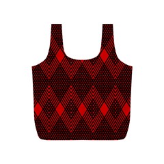 Pattern Red Black, Full Print Recycle Bag (s) by 2607694c