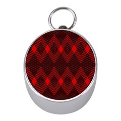 Pattern Red Black, Mini Silver Compasses by 2607694c