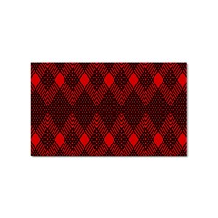 Pattern, Red, Black,  Sticker (rectangular) by 2607694c