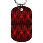 pattern, red, black,  Dog Tag (One Side) Front