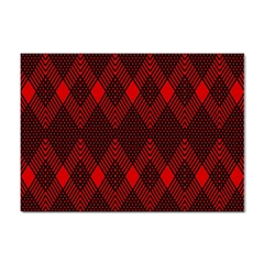 Pattern, Red, Black,  Sticker A4 (10 Pack) by 2607694c