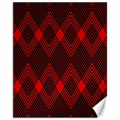 Pattern, Red, Black,  Canvas 11  X 14  by 2607694c