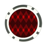 pattern, red, black,  Poker Chip Card Guard Front