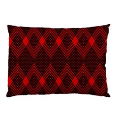 Pattern, Red, Black,  Pillow Case by 2607694c