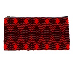 Pattern, Red, Black,  Pencil Case by 2607694c