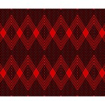 pattern, red, black,  Deluxe Canvas 14  x 11  (Stretched) 14  x 11  x 1.5  Stretched Canvas