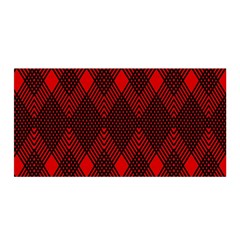 Pattern, Red, Black,  Satin Wrap 35  X 70  by 2607694c