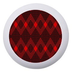 Pattern, Red, Black,  Dento Box With Mirror