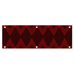 Pattern, Red, Black,  Banner And Sign 6  X 2  by 2607694c