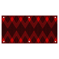 Pattern, Red, Black,  Banner And Sign 6  X 3  by 2607694c