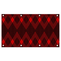 Pattern, Red, Black,  Banner And Sign 7  X 4  by 2607694c