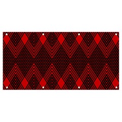 Pattern, Red, Black,  Banner And Sign 8  X 4  by 2607694c