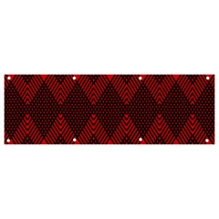 Pattern, Red, Black,  Banner And Sign 9  X 3 